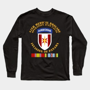 Just Cause - 44th Med Bde Operation Just Cause Panama w Svc Ribbons Long Sleeve T-Shirt